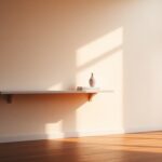 Mensola a muro lineare con supporti a scomparsa: soluzioni modulari per un design essenziale