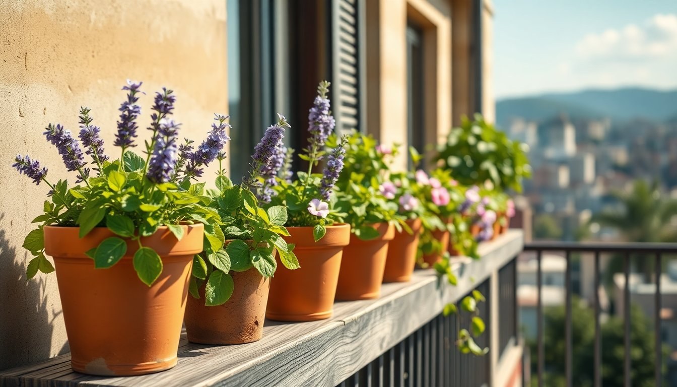 Piante antizanzare per balcone: confronto tra citronella, lavanda, menta, geranio e basilico