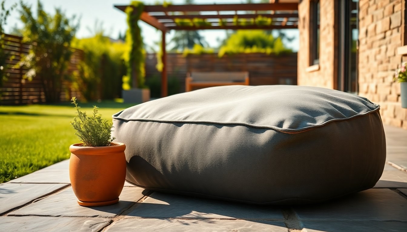 Pouf Chill in Olefin per esterni: design, comfort e materiali tecnici