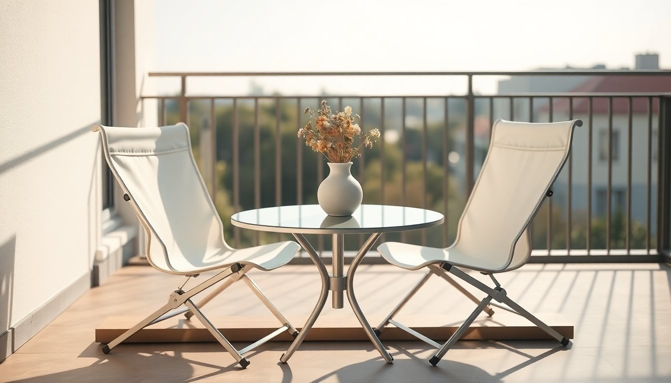 Set da giardino pieghevole EuroGarden: compatto, resistente e facile da riporre