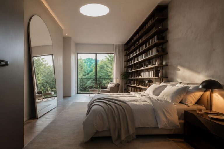 Ampliare visivamente la camera da letto: layout, luce e specchi