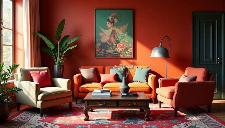 Arredo massimalista equilibrato: palette, pattern, proporzioni