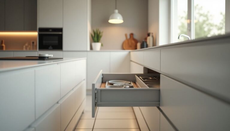 Cucina minimal con sistemi a scomparsa: guida pratica all’ordine