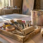 Guida completa agli accessori per pittura: protezioni, nastri, pennelli e rulli