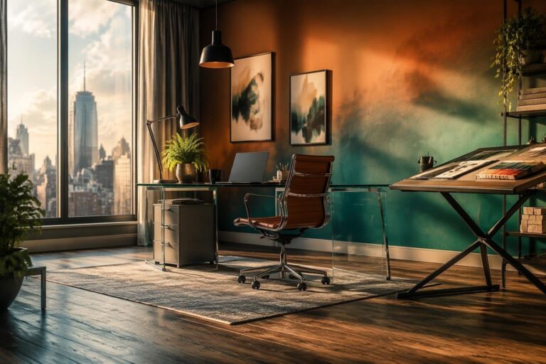 Home office colorato: progettare uno studio creativo e produttivo