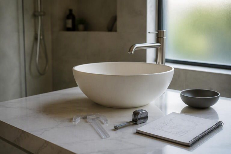 Le distanze giuste nel bagno: come posizionare il lavabo secondo UNI 9182