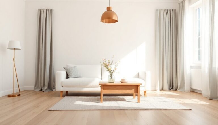 Minimalismo caldo in casa: palette neutre, texture naturali e luce stratificata