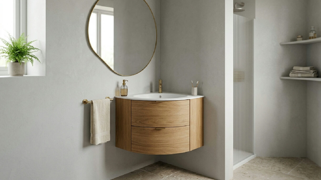 mobile bagno angolare