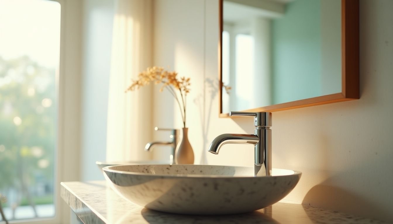 Trasforma il bagno con un elemento chiave: rubinetti, specchi e lavabi a contrasto