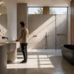 Bagno contemporaneo: come un elemento guida trasforma lo spazio senza ristrutturare
