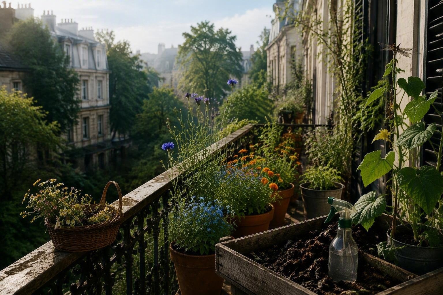 Come creare un giardino naturalistico sul balcone per attrarre insetti utili