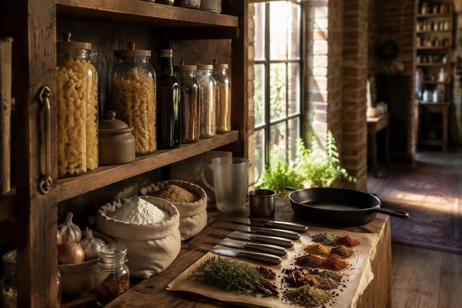Dispensa ideale e strumenti chiave per la cucina italiana di casa