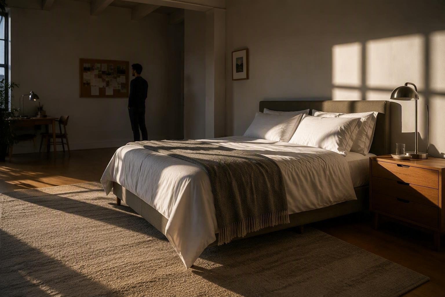 Guida al design riposante: luce stratificata, palette soft e tessili naturali in camera da letto