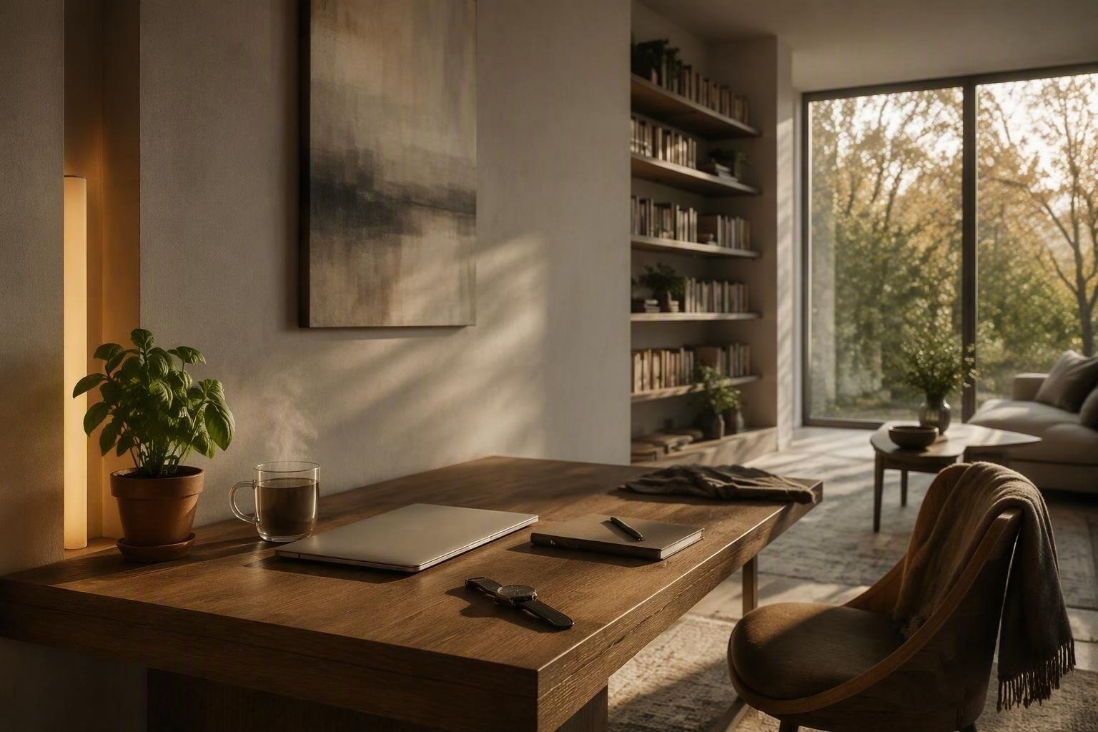 Home office in soggiorno: idee discrete per lavorare in sala