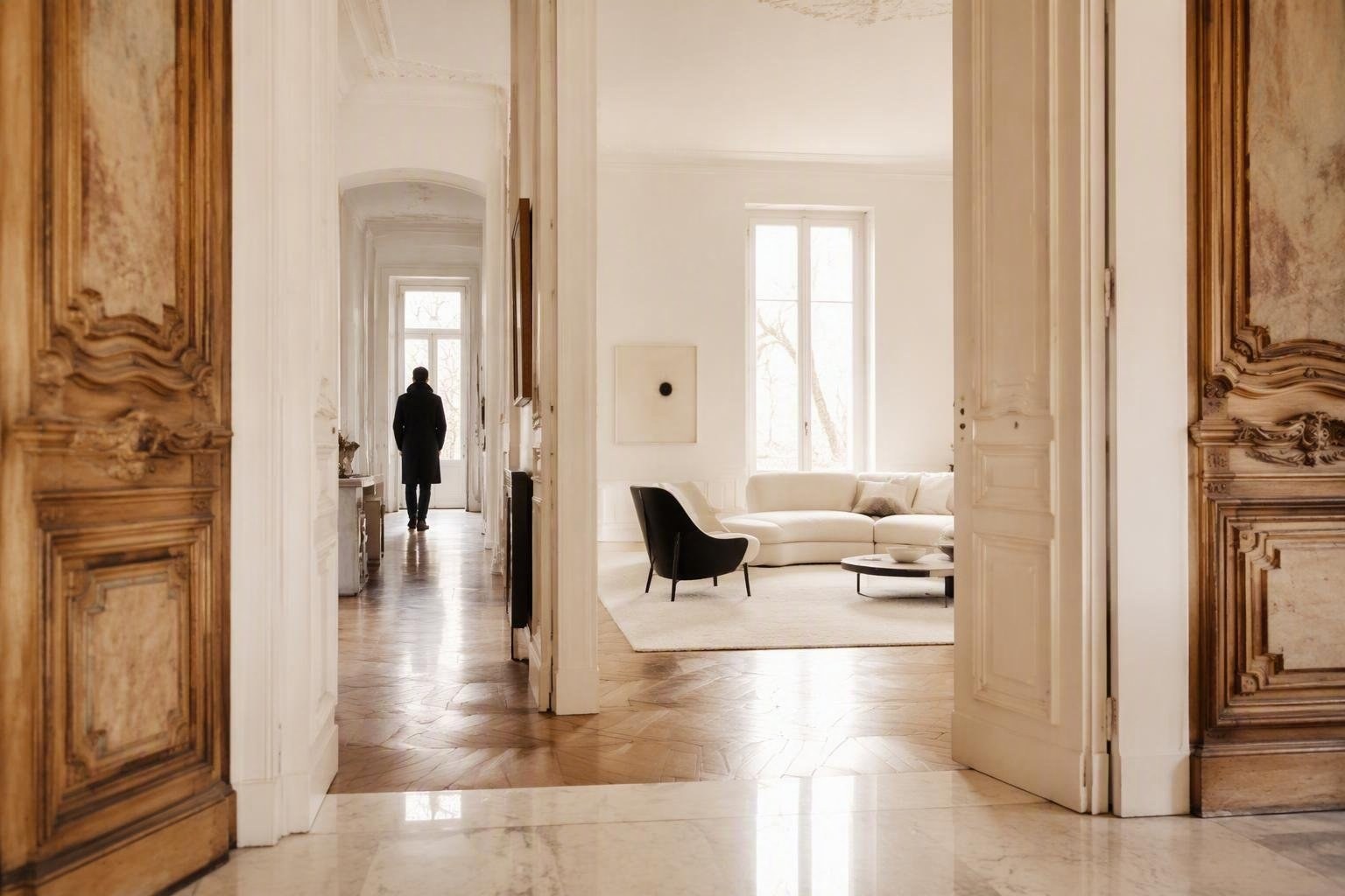 Ristrutturazione a sud di Milano: boiserie, legno e dettagli vintage in chiave moderna