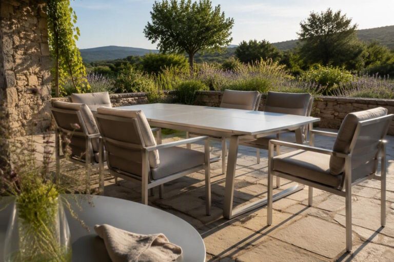 Tavolo e sedie da giardino Noè: design italiano per arredare con stile