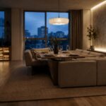Zonizzare sala e pranzo con tappeti, illuminazione e arredi modulari