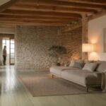 Arredamento contemporaneo con materiali e colori durevoli