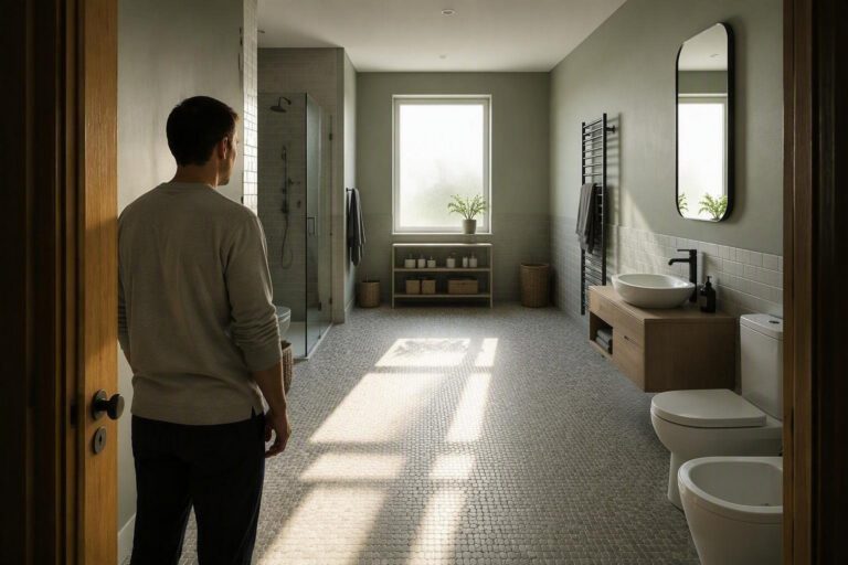 Bagno ergonomico senza errori: le distanze giuste secondo UNI 9182
