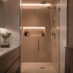 Bagno piccolo funzionale: tutorial con walk-in e nicchie