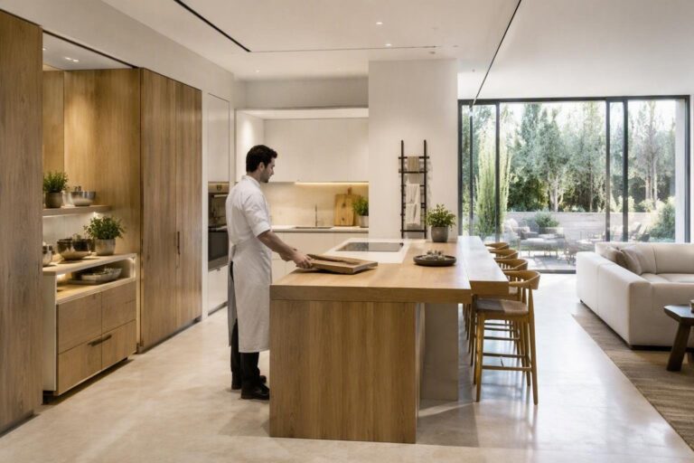 Cucina 2027: le tendenze chiave tra mobili come arredi, layout a zone e finiture naturali