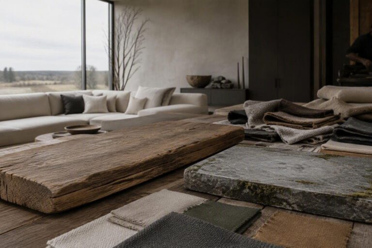 Guida ai materiali materici: legno, pietra e tessuti in casa
