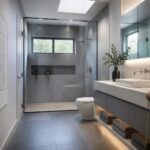 Mini bagno ottimizzato: sanitari compatti e luce smart