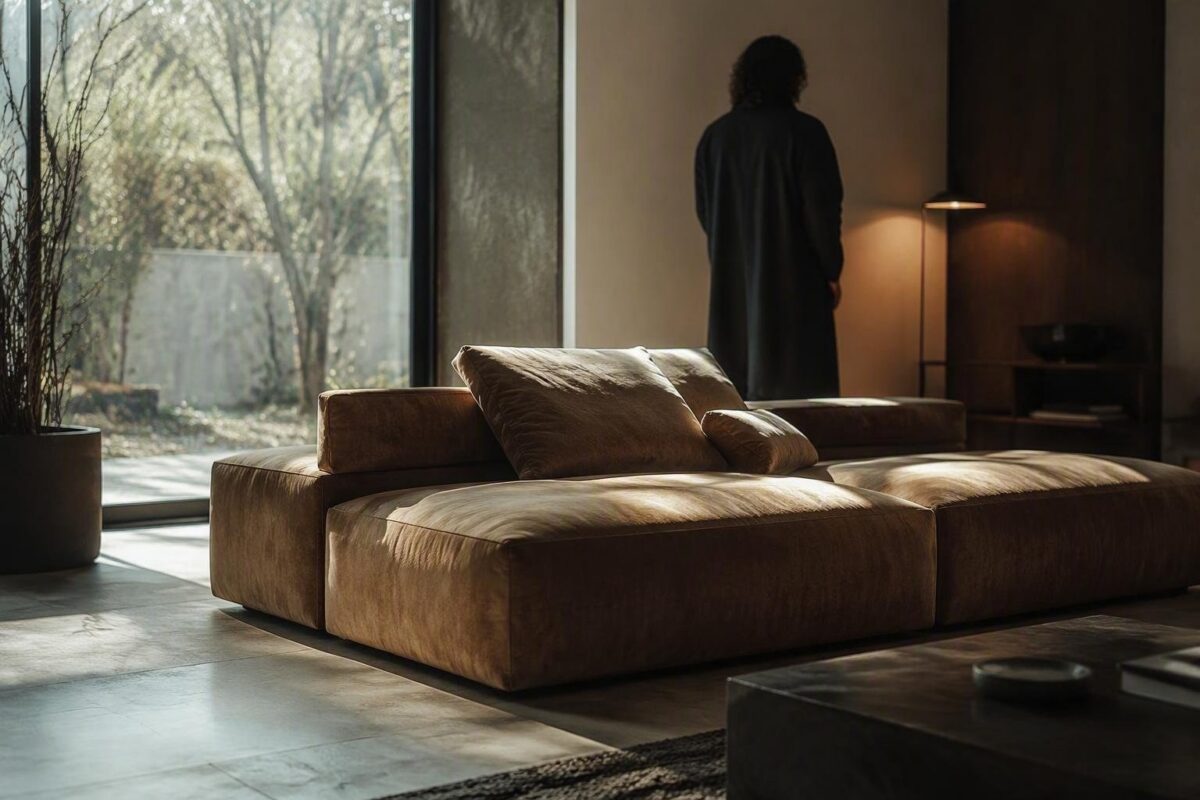 Sedute modulari, tessuti soffici e luci calde: i 3 segreti per il living perfetto