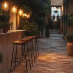 Sgabelli outdoor con top effetto legno: la collezione Beatrice