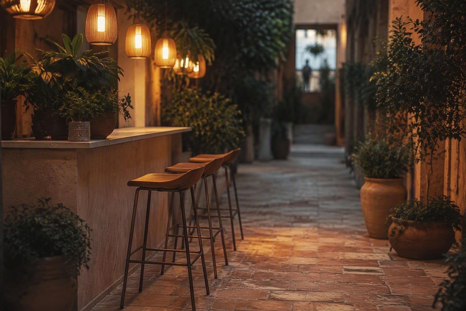 Sgabelli outdoor con top effetto legno: la collezione Beatrice