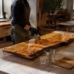 Tavoli in ulivo e resina: trucchi e strumenti pro