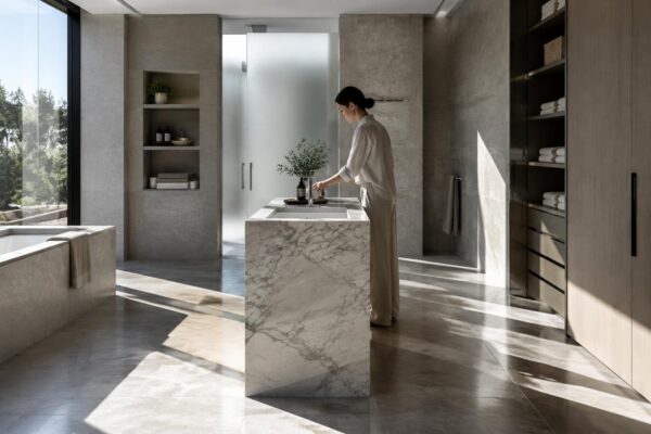 Lavabo al centro: progettare flussi, impianti e spazi