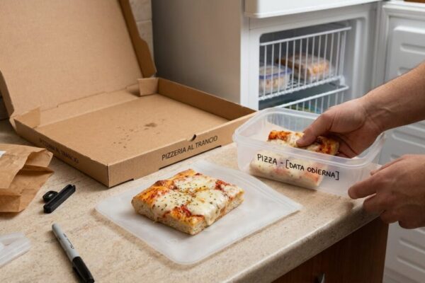 La pizza al trancio da asporto si può congelare appena arriva a casa
