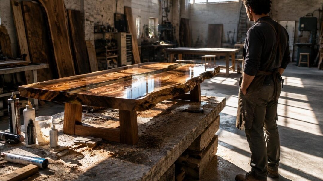 Tavoli in resina e legno: tecniche, errori e riparazioni rapide