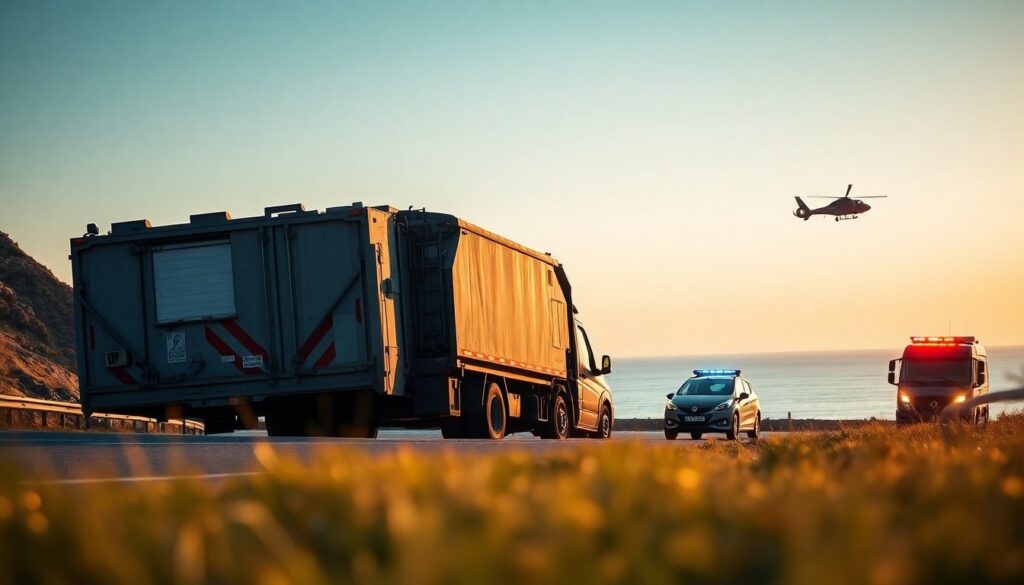 Autotrasportatore ferito a Fuscaldo: autocompattatore fuori strada sulla Statale 18