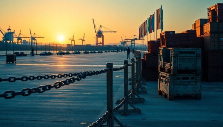 Blocchi e bandiere: mobilitazione davanti al porto di Gioia Tauro