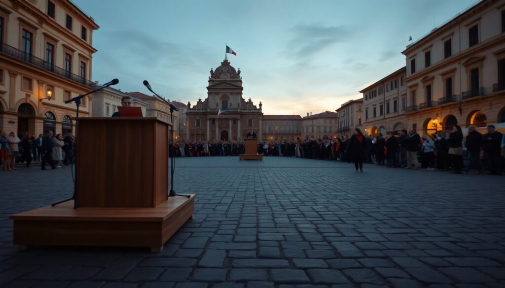 Cannizzaro in piazza De Nava: chiusura «con la mia gente» e promessa dei primi 100 giorni