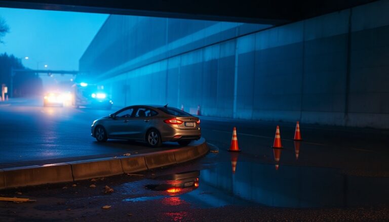 Auto incidentata al sottopasso del viadotto Nalini: intervento di vigili e carabinieri