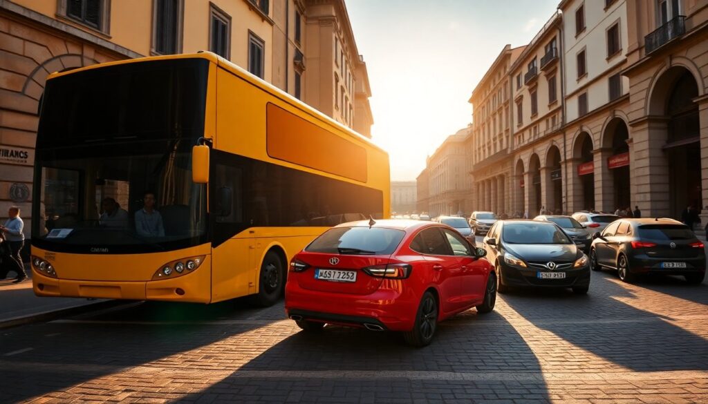Disagi alla circolazione a Piazza Matteotti: pullman turistico ostacolato da auto