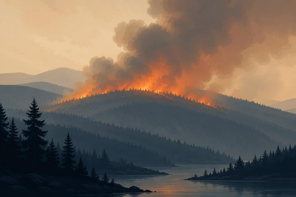 Incendio boschivo rilevato a 66,5 km da Catanzaro