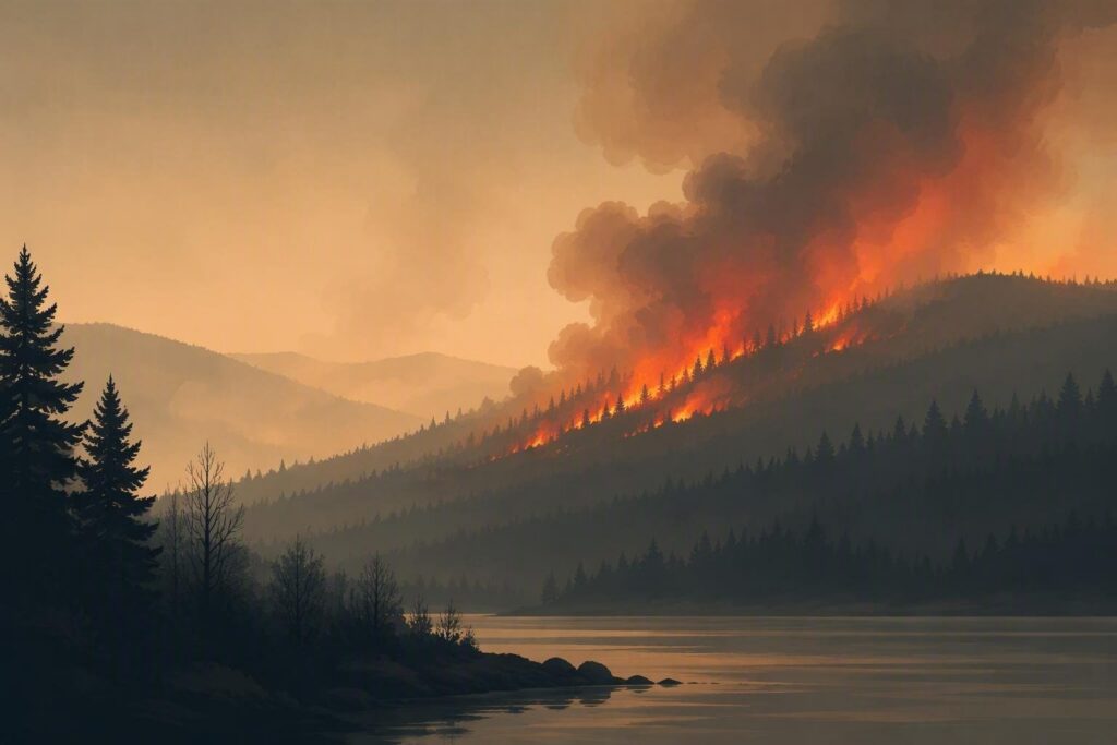 Incendio boschivo rilevato a 30,6 km da Catanzaro