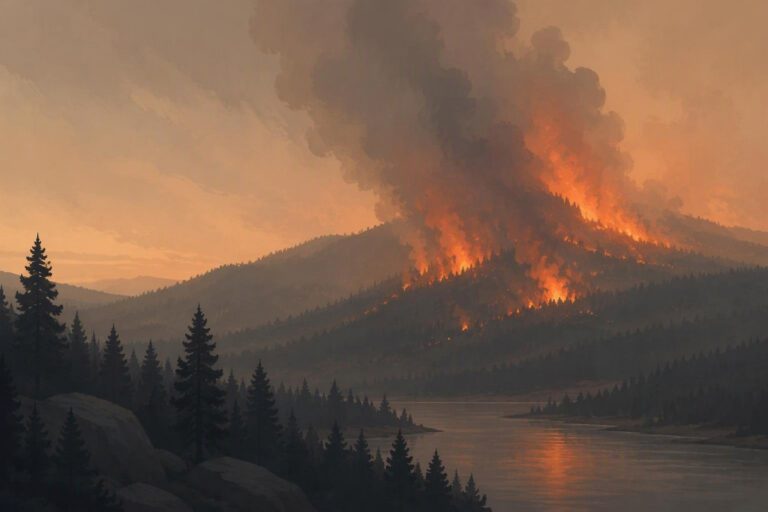 Incendio boschivo rilevato a 40 km da Catanzaro