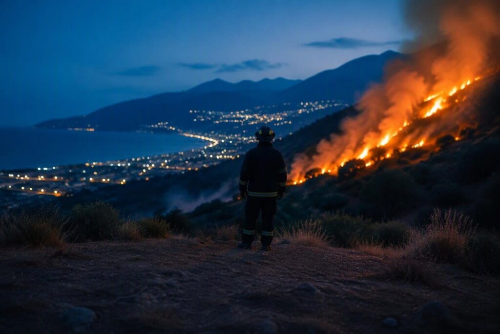 Fiamme in rapido sviluppo sull’Alto Tirreno cosentino