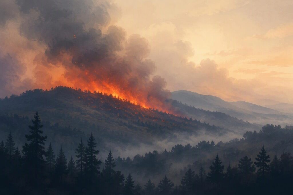 Incendio boschivo rilevato vicino a Catanzaro