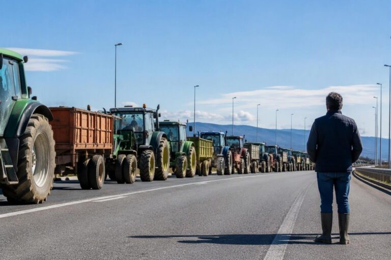 Code e blocchi stradali per i trattori dei contadini a Lamezia Terme
