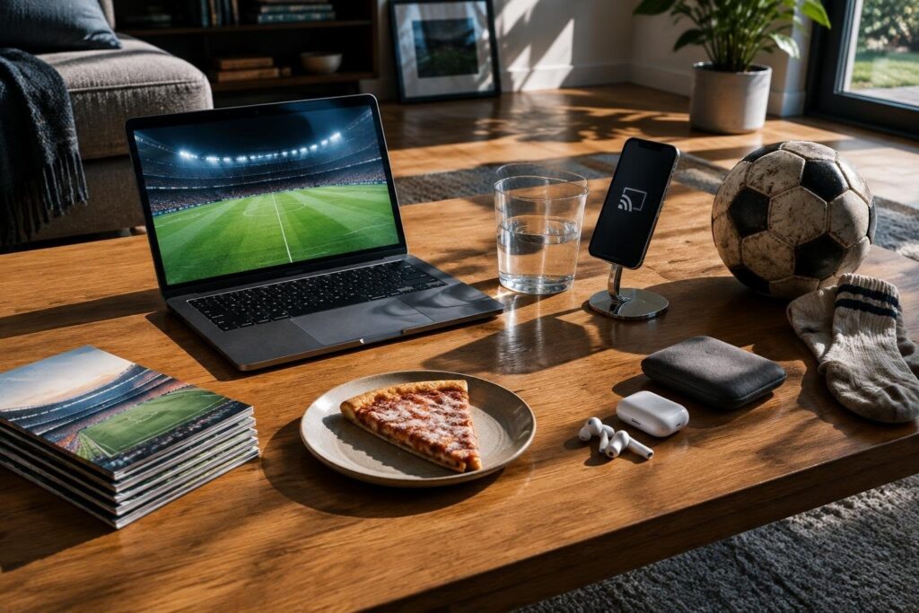 Streaming calcio: criteri, risparmi e rete di casa