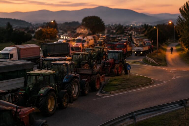 Trattori e camion a Castrovillari: protesta contro l’aumento dei costi
