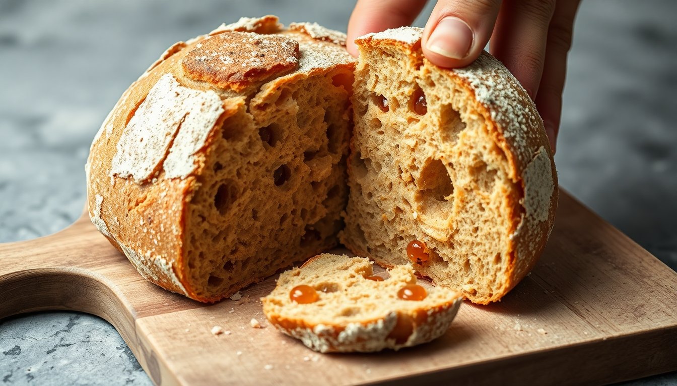 Slow-fermented sourdough for deeper flavor and texture