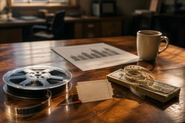 How box office sales are divided among theaters, distributors, and talent