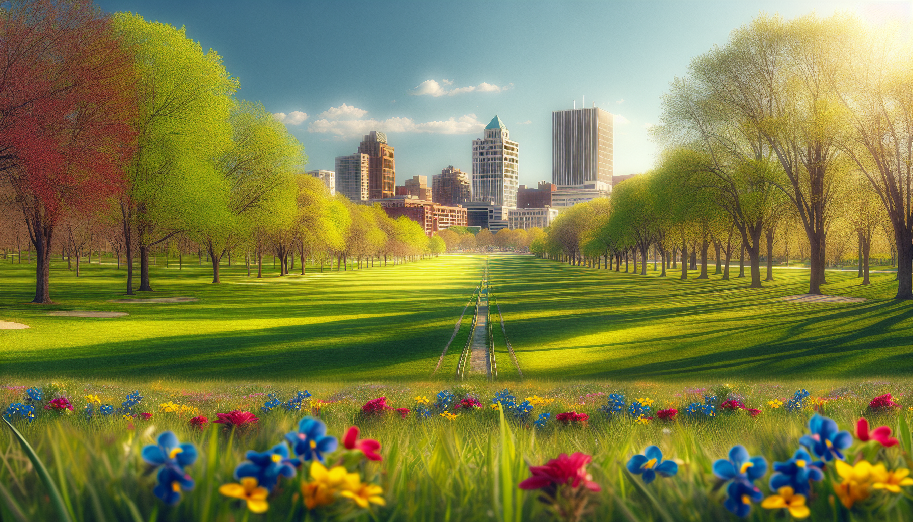 Scenic view of Fort Wayne showcasing seasonal beauty